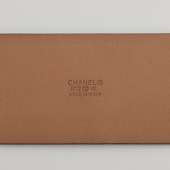 CHANEL VINTAGE BLACK CALFSKIN SLIVER CC BUCKLE BELT (75/30) 2012 - Picture 5 of 6